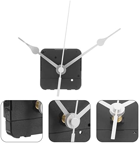 Reverse-RotatingBattery-Powered Silver Clock Mechanism Kit