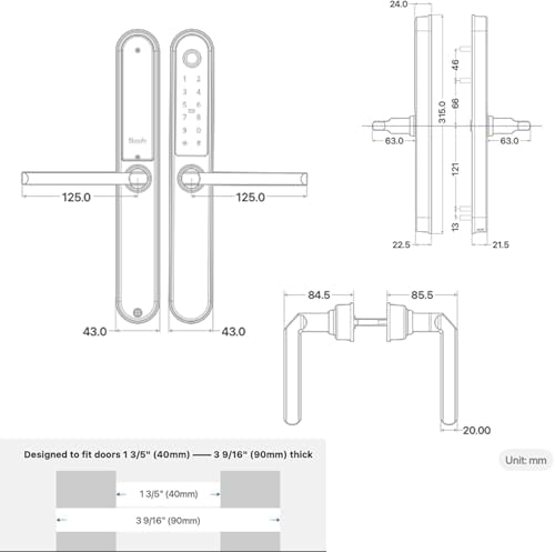 Blusafe Secure Keyless Door Handle
