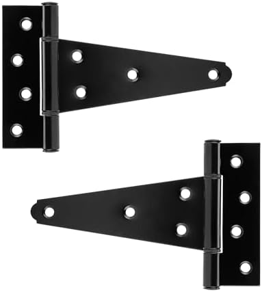 6 Inch Heavy Duty T-Strap Shed Door Hinges 2 Pack