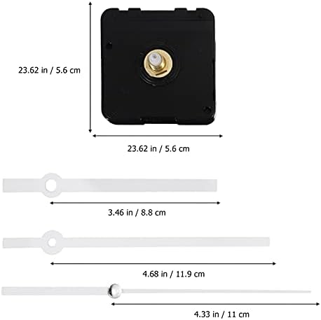 Non-Ticking Clock Movement Kit for DIY Repair - Black