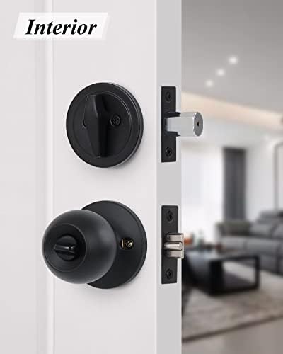 Lanwandeng 4-Set Entry Knobs Deadbolt