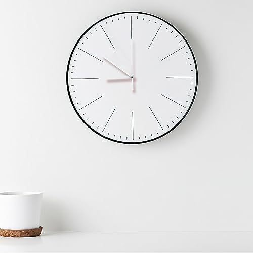 UOnlyTech DIY Wall Clock Mechanism Replacement Kit - White Plastic Mute Hands Movement