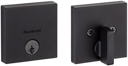 Downtown Deadbolt Lock Matte Black Square Exterior