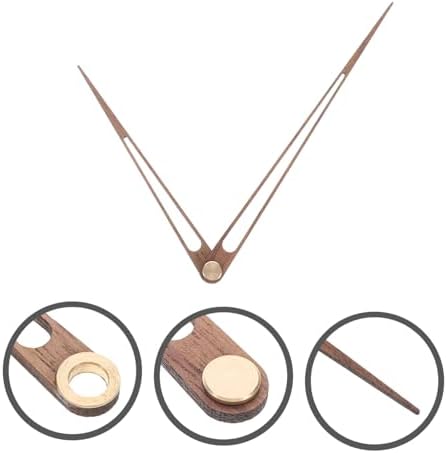 jojofuny Long Shaft Clock Movement Parts Wooden Clock Hands Kit for DIY