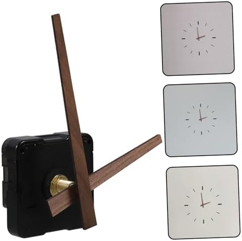 DIY Replacement Kit for Wall Clock Movement with Plastic Wood Hands Mechanism