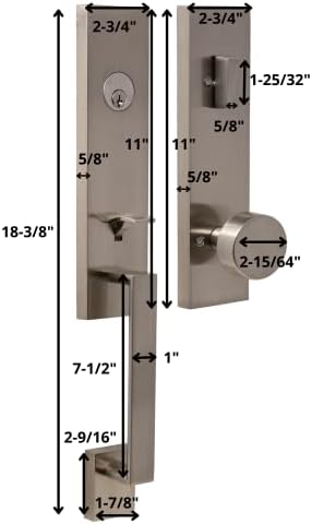 Satin Nickel Entry Handle Set for Your Home