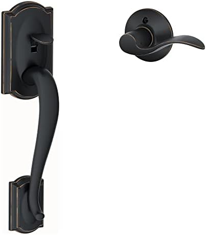 Schlage Front Entry Door Handle Aged Bronze LH Accent Lever