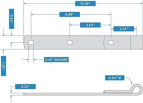 National Hardware Hinge Strap in Zinc Plated for Doors