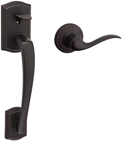 Kwikset Prescott Front Door Handle Set with Microban Protection