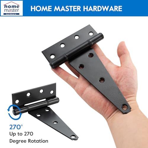 6 Inch T-Strap Gate Hinges Heavy Duty for Outdoor Use