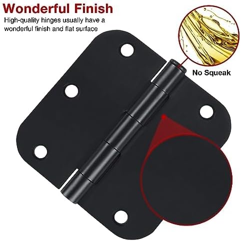 Matte Black Door Hinges 35-inch