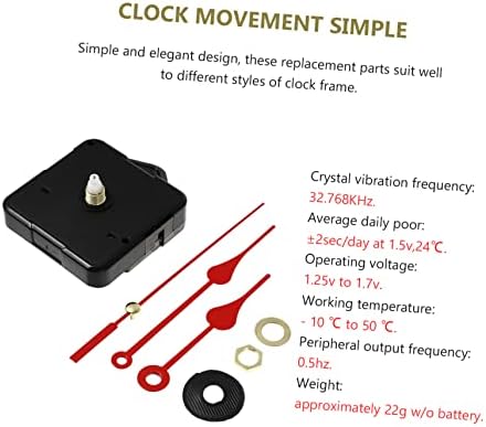 QUMIIRTY Red quartz clock movement replacement elegant red hands