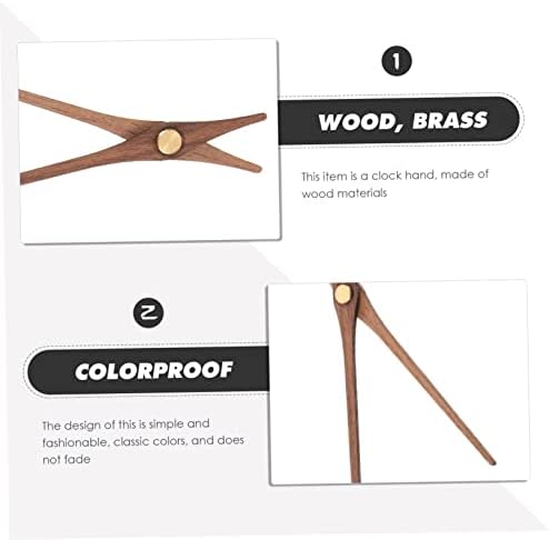 5-Piece Black Walnut Brass Clock Hands Kit for DIY Clocks