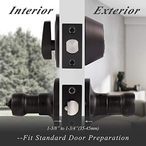 Probrico 6 Set Door Entry Lever Multi Cylinder Deadbolt Combo Set