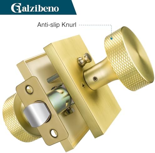 Gold Door Knob Anti-Slip Sturdy Easy Install