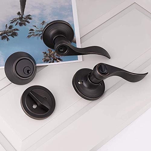 Home Improvement DirectOil Rubbed Bronze Door Handles Set 4-Piece