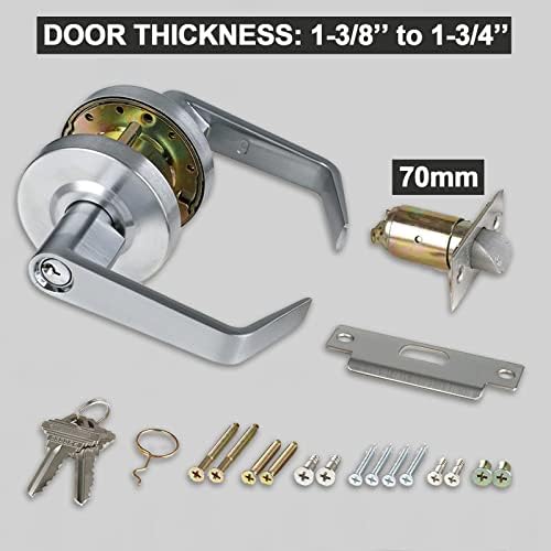 Heavy Duty Commercial Door Lock SATIN Chrome Finish ADA Compliant