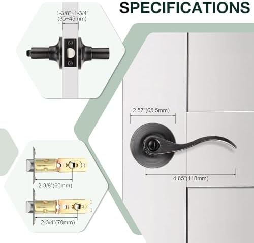 Privacy Door Handles Set
