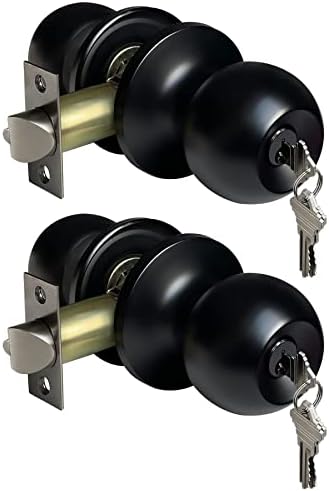 BESTTEN 2-Piece Door Knob Set Matte Black