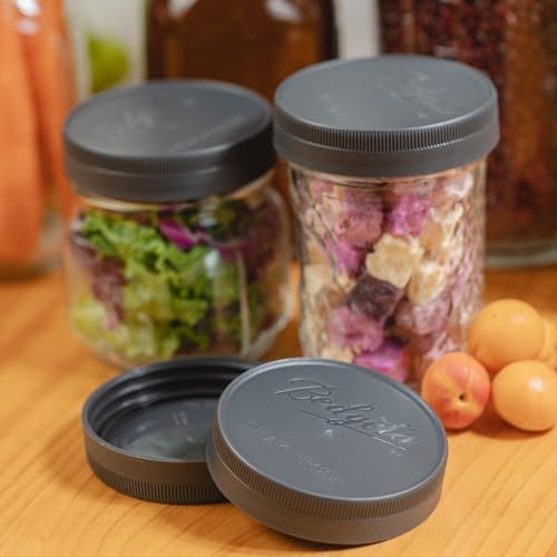 9-Piece Set of Leak-Proof Mason Jar Lids in Gray