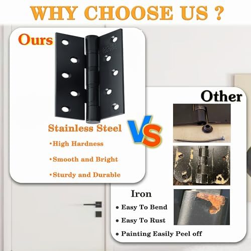 Alise Matte Black Door Hinges