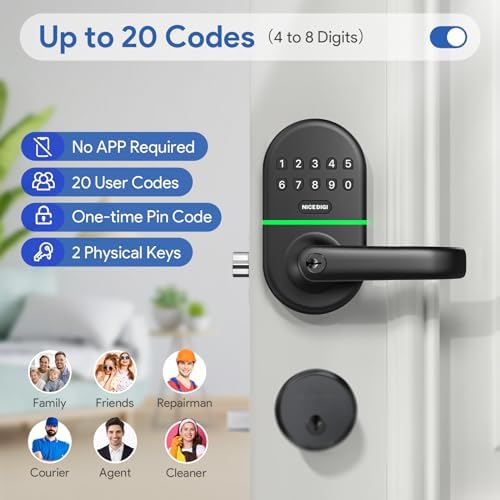 Smart Keypad Door Lock Keyless Entry for Home Car Doors