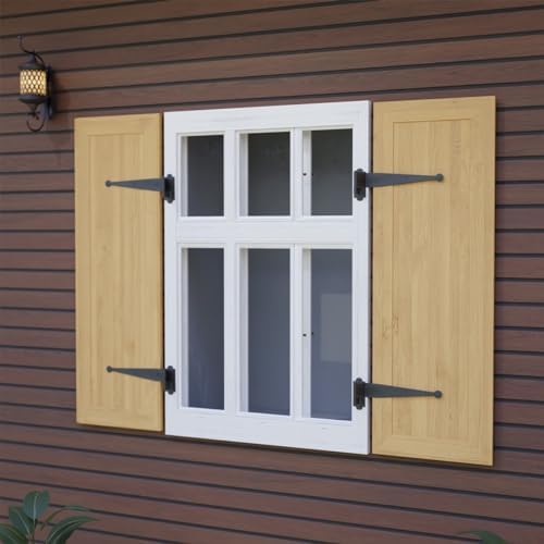 Black Offset Strap Hinges for Shutter 11