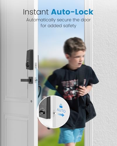 Leecici Smart Door Lock Set - Front Door with Keyless Entry Black
