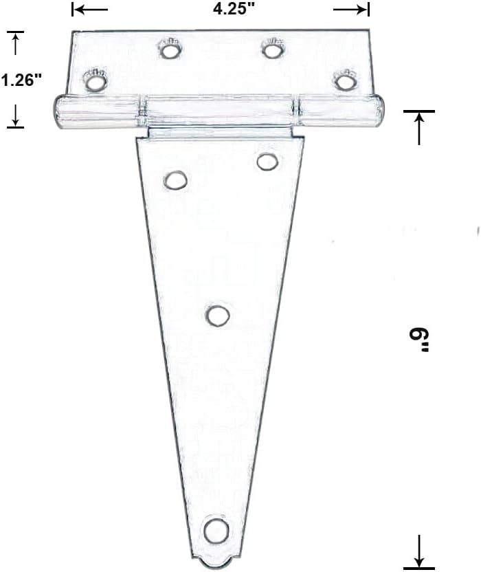 Durable Steel Hinge for Doors 6 x 25mm 2 Pack