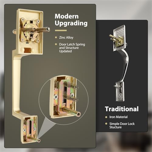 Haidms Gold Door Lock Set Durable Secure