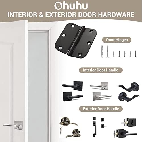 Ohuhu Door Lock Set Matte Black Design