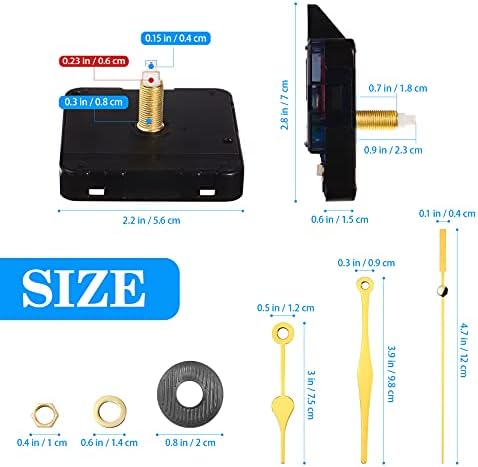 DOITOOL Silence Quartz Clock Movement Replacement Kit