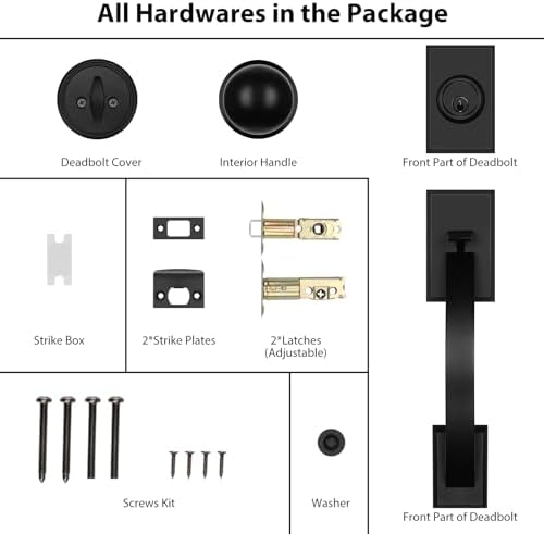 Secure Reliable Front Door handle Set for Entry Door Locks