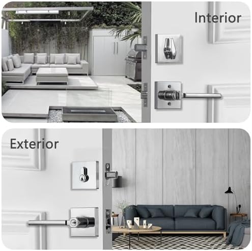 NCL Elegant Entry Door Lever with Single Cylinder Deadbolt
