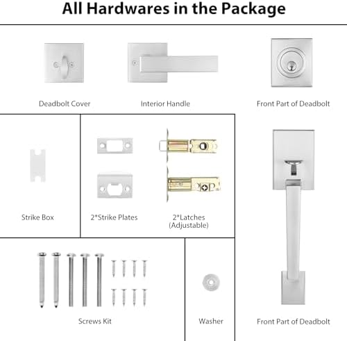 Haidms Front Door Handle Set