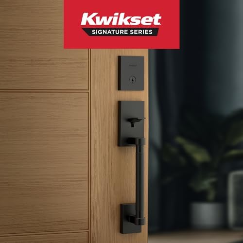 Kwikset Prava Front Door Lock Set with SmartKey Matte Black