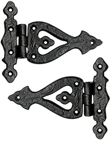 Adonai Hardware - 2-Piece Antique Cast Iron Hinges 53-inch Barn Doors