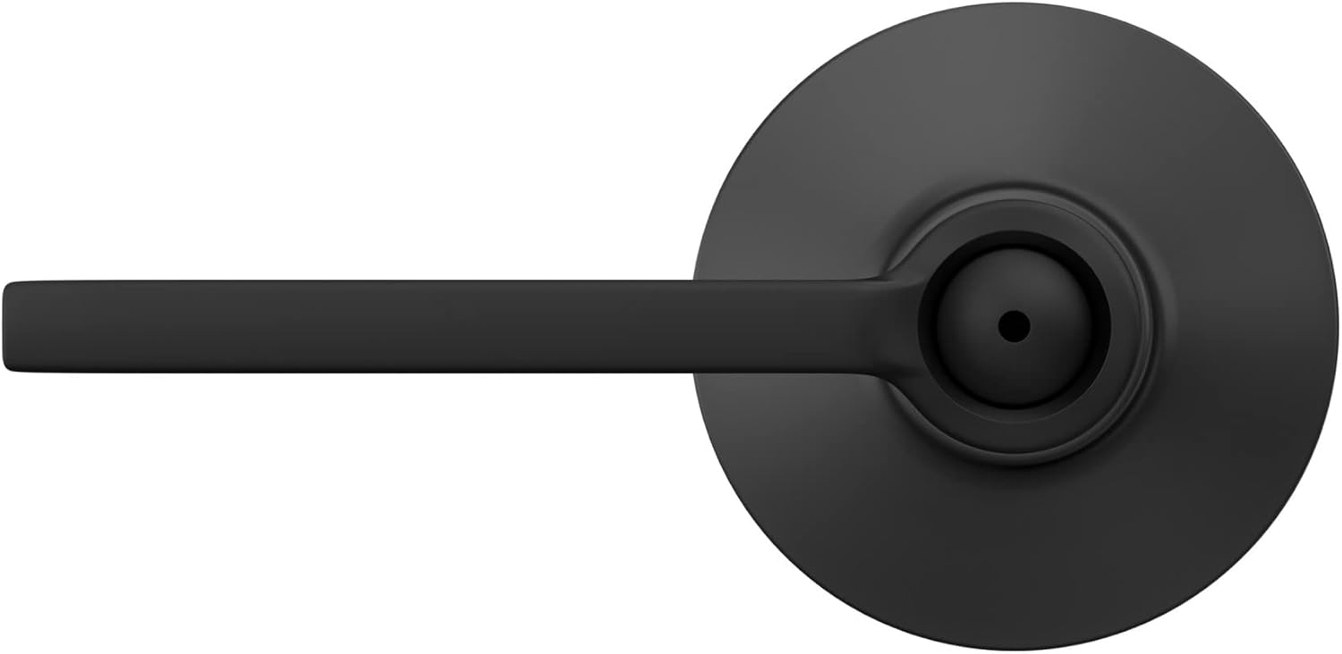 Schlag F40 V LAT Privacy Door Lock Matte Black