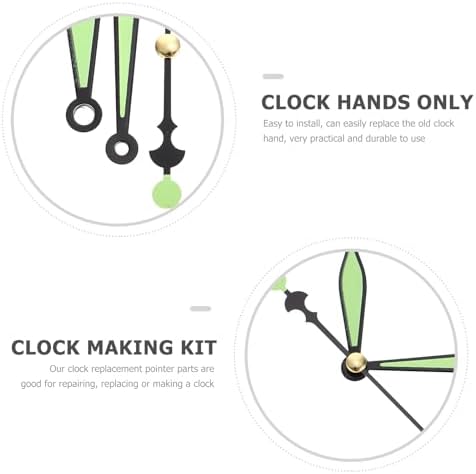 HOMSFOU 10-Pack DIY Clock Kit Replacement Hands for Repairing Clocks