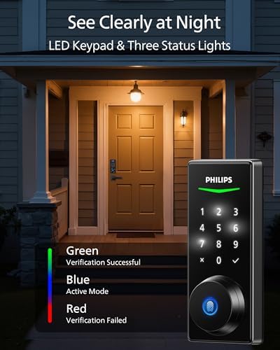Philips Keyless Entry Door Lock with Fingerprint Security
