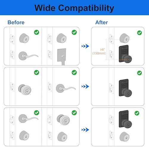 Keyless Door Knob with Keypad Secure and Easy to Install