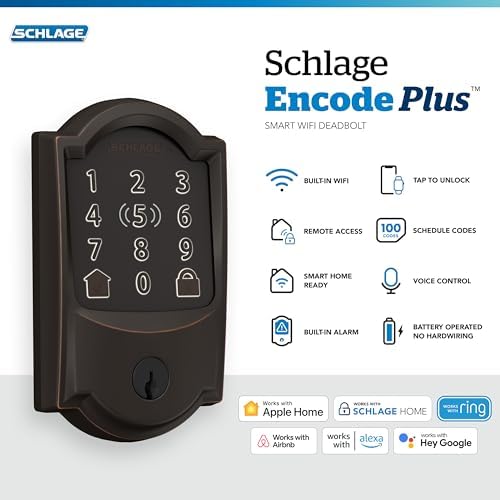 SCHLAGE BE499WB CAM 716 WiFi Smart Lock