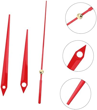 30Pack Red Metal 3D Wall Clock Mechanism Replacement Hands