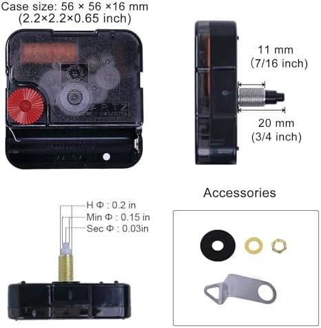EMOON Precision Clock Kit Compact Mechanism 3-Piece Set DIY Repair