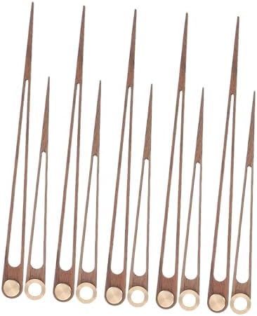 jojofuny Long Shaft Clock Movement Parts Wooden Clock Hands Kit for DIY