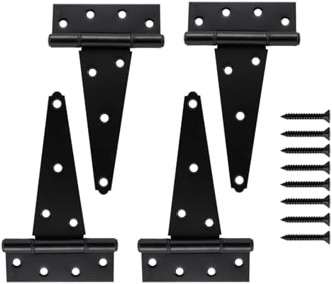 6 Inch T-Strap Gate Hinges Heavy Duty for Outdoor Use