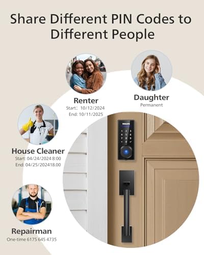 Philips Wi-Fi Smart Lock with Handle Keyless Entry Door Lock Set