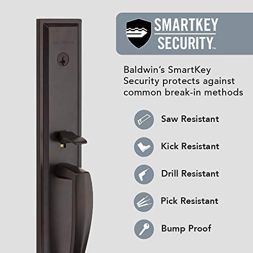 Baldwin SmartKey Front Entry Door Handleset with Microban Protection