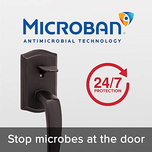 Kwikset Prescott Front Door Handle Set with Microban Protection