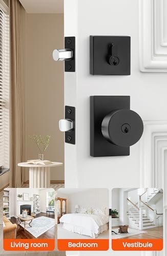 Haidms Black Door Lock Set 10-Pack